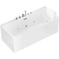 Produktbild: Home Deluxe - Badewanne mit Whirlpool Funktion amber - 170 x 58 x 80 cm Acryl-Badewanne, Whirlpool, Spa