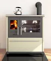 Produktbild: Plamen Küchenhexe Holzherd 850 creme, rechte Version - 8 kW Dauerbrandherd