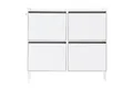 Produktbild: en.casa Schuhschrank »Ylitornio« 91,5x100x19 cm mit 4 Füßen Weiß
