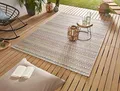 Produktbild: NORTHRUGS In- und Outdoor Teppich Pine 120x170cm - Flachgewebe Wetterfest Modernes Design für Balkon Terrasse Wintergarten Küche Esszimmer Badteppich Wohnzimmerteppich Wasserfest in Rosa Gold