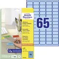 Produktbild: AVERY Zweckform L4791-20 Blaue Etiketten (1.300 Aufkleber, 38,1x21,2 mm auf A4, wieder rückstandsfrei ablösbar, selbstklebende Farbetiketten, Papier matt, bedruckbare, farbige Klebeetiketten) 20 Blatt