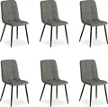 Produktbild: Homestyle4u Polsterstühle 6er Set Stuhl Grau Esszimmerstühle Polstersessel Sessel Küchenstühle