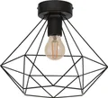 Produktbild: EGLO Deckenlampe Tarbes, 1 flammige Vintage Deckenleuchte im Retro Look, Material: Stahl, Farbe: Schwarz, Fassung: E27