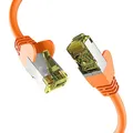 Produktbild: EFB-Elektronik - CAT. 6a Netzwerkkabel bis zu 10 Gbit - 7,5m LAN Kabel Ethernet Kabel Patchkabel mit Klinken-/Knickschutz - RJ45 Anschluss, S/FTP PIMF Schirmung - Orange