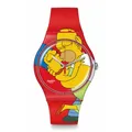 Produktbild: Swatch Armbanduhr aus der Simpsons Swett Embrace Edition, Valentinstag, rot, L, Klassisch