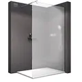 Produktbild: BERNSTEIN Duschwand Glas Duschabtrennung Walk-In Dusche Nano ESG Echtglas Duschtrennwand EX101 Milchglas 90 x 200 cm