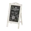 Produktbild: Werbetafel, Aufsteller Kreidetafel, 66x39x33cm Shabby-Look Vintage weiß
