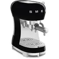 Produktbild: Smeg Espressomaschine 50 ́s Style, Schwarz Hochglanz, Metall, Kunststoff, 1100 ml, 14.9x33x32.9 cm, Küchengeräte, Kaffeemaschinen & Zubehör