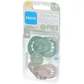 Produktbild: MAM Original Pure Silikonsauger mit Motiv Grün-Ecru 6-16 Monate