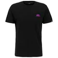 Produktbild: Alpha Industries Basic T Small Logo T-Shirt für Herren Black/Magenta