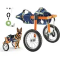 Produktbild: VEVOR Hunderollstuhl für Hinterbeine, Haustierrollstuhl mit 2 Rädern, Höhe, Breite & Länge verstellbar, Hundewagen mit stoßdämpfenden Rädern, für verletzte, behinderte Hunde 21,77–39,92kg