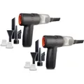 Produktbild: Pocketvac - Doppelpack - Akku Handstaubsauger Mit Gebläse - Kabelloser Auto-staubsauger Inkl. Aufsätze, Usb-c Kabel, Aufbewahrungstasche & Filter - Livington