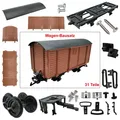 Produktbild: Gedeckter Güterwagen braun Selbstbauwagen/Bausatzwagen Spur-G Gartenbahn