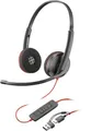 Produktbild: HP Poly Blackwire C3220 Over Ear Headset kabelgebunden Stereo Schwarz Headset, Lautstärkeregelung, Mikrofon-Stummschaltung