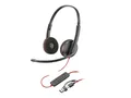 Produktbild: Poly Poly Blackwire 3220, Headset schwarz, Stereo, USB-C