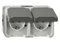 Produktbild: MERTEN MEG2320-8029 Schuko-Doppelsteckdose lichtgrau