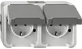Produktbild: Merten MEG2320-80299 SCHUKO-Doppel-Steckdose, Aquastar, 16 A, AC 250 V, waagerec
