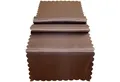 Produktbild: matches21 HOME & HOBBY Tischdecke Tischläufer 40 x 150 cm in Braun für Esstisch & Küche (1-tlg), Waschbare Mitteldecke mit gewelltem Rand