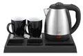 Produktbild: Adler Wasserkocher Set Edelstahl 1,2L mit Tablett & 2 Tassen | Kompakte Teestation & Kaffeebar für Hotel, Büro, Gästezimmer & Home-Office | Welcome Tray für Ordnung & Stil