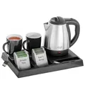 Produktbild: Adler Wasserkocher Set Edelstahl 1,2L | Tablett & 2 Keramiktassen | Hotel & Büro
