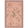 Produktbild: THEKO Teppich Flomi Sagrini, rechteckig, Höhe: 4 mm, Flachgewebe, Pastell-Farben, Blumen Design, mit Bordüre rosa 70 cm x 120 cm x 4 mm