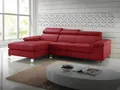 Produktbild: MISHIMA Leder-Ecksofa - Rot - Linkes Ecksofa
