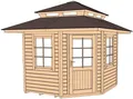 Produktbild: weka Gartenhaus 149 5-Eck m.Dachaufsatz Gr.2, 28 mm, BxT: 380x380 cm