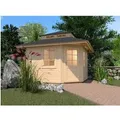 Produktbild: Weka Holz-Gartenhaus Natur Zeltdach Unbehandelt 380 cm