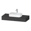 Produktbild: Duravit Konsole Qatego 120x55x17cm, Graphit matt, 1 Ausschnitt