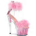 Produktbild: Pleaser Damen ADORE-724F Plateau High Heels Sandalette Clr/Clr/Baby Pink 37 EU