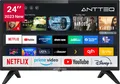 Produktbild: AntteQ AV24H3 Fernseher 24 Zoll (60 cm) Smart TV mit Netflix, Prime Video, Rakuten TV, DAZN, Disney+, YouTube, UVM, WiFi, Triple-Tuner DVB-T2 / S2 / C