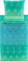 Produktbild: Bassetti Satin-Bettwäsche-Garnitur KERALA Farbe V1 SMARAGD Größe 200x200+2x80x80