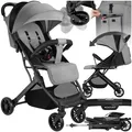 Produktbild: tectake Buggy-Kinderwagen, Einhand-Klappmechanismus, mit 5-Punkt-Gurt, Feststellbremse, Schutzbügel, pulverbeschichtetes Stahlgestell und pflegeleichter Stoffbezug, für 0 bis 36 Monate geeignet, Belastbarkeit 15 kg