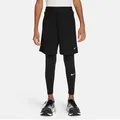 Produktbild: Nike Leggings B NP DF TIGHT 24 mit verstärkten Kniebereichen, sportlicher Stil schwarz L (152/158)