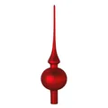 Produktbild: Krebs Glas Lauscha Christbaumspitze Rot matt 26 cm Baumspitze