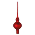 Produktbild: Krebs Glas Lauscha Christbaumspitze Rot matt 26 cm Baumspitze