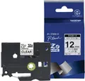 Produktbild: Brother TZE-131 Schriftband Farbband 12mm/8m schwarz auf transparent