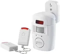 Produktbild: VisorTech Bewegungsmelder Alarm: Hausalarm mit PIR-Bewegungsmelder und 2 Fernbedienungen (Bewegungsmelder mit Tonausgabe, Bewegungsmelder innen mit Ton, visortech Alarmanlage)