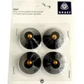 Produktbild: Graef 0000001 Gummisaugfüße, mit M6-Gewinde, anthrazit (4er Pack) - Schwarz