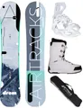 Produktbild: Airtracks Snowboard Damen Snowboard Komplett Set Drom Rocker »Mod. 25/26 (4er Pack, 4 St), Hybrid Rocker + Bindung Master W + Boots + Bag / 140 145 150 155 cm