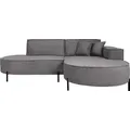 Produktbild: ECKSOFA Hana Loft 3-Sitzer Ecke Rechts, Cordstoff Chenille, Grau 241/80/168 cm