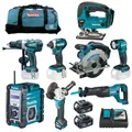 Produktbild: MAKITA 18V Akku EWerkzeug Set inkl. Hand-/ Arbeitsleuchte DML815