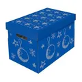 Produktbild: Nips Aufbewahrungsbox Christmas 119201142, A4, 36L, für 54 Weihnachtskugeln, Pappe blau 47 x 28 x 29cm