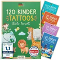Produktbild: Famifidus 120 hautfreundliche Kinder Tattoos I I Dermatologisch SEHR GUT I Kindertattoos MADE IN GERMANY I Tattoo Kinder I Unsere Tattoos für Kinder