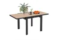 Produktbild: Outsunny Gartentisch für 6 Personen (wetterfest Buffettisch, 1-St., ausziehbarer Balkontisch), 80,160 x 80 cm, für Garten, Terrasse Balkon Naturholz