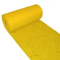 Produktbild: Dekoflor Tischband Tischläufer Tischdeko einzigartiges Rosen Design (Wasserfest, Lotuseffekt, samtige Oberfläche, 25 m Rolle, 30 cm Breite, 100% Nylon), Gelb
