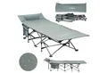 Produktbild: 24Move Feldbett Feldbett, Gartenliege, Campingbett bis 150 kg, klappbar, zelten (grau, wasserabweisend, inkl. Seitentasche, 190 cm x 67 cm x 34 cm, inkl. Tragetasche für einfachen Transport)