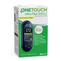 Produktbild: OneTouch Ultra Plus Reflect® Blutzuckermessgerät (mg/dl) I 1 Messgerät, 10 Teststreifen, 10 Lanzetten, 1 Stechhilfe & 1 Etui | Stiftung Warentest SEHR GUT (1,5)