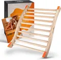 Produktbild: Alpenhauch Sauna-Rückenlehne - Ergonomische S-Form Rückenstütze aus Naturholz, 100% Naturholz, ergonomisches Design, rutschfest