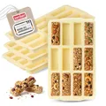 Produktbild: Zenker Müsliriegel Backform 4er-Set – Silikonform zum Backen von insgesamt 48 Riegel – Müsliform aus Silikon mit Antihaft-Eigenschaften – Hitzebeständige und spülmaschinengeeignete